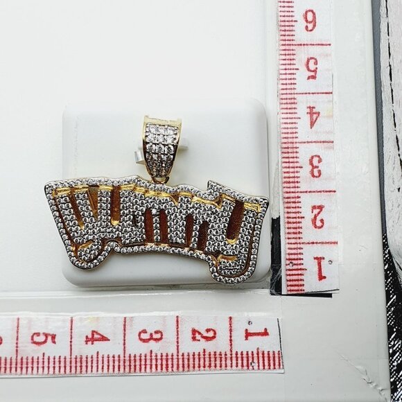 "14K Gold Plated Cubic Zircon Pendant, EVBRS396 - Picture 9 of 9